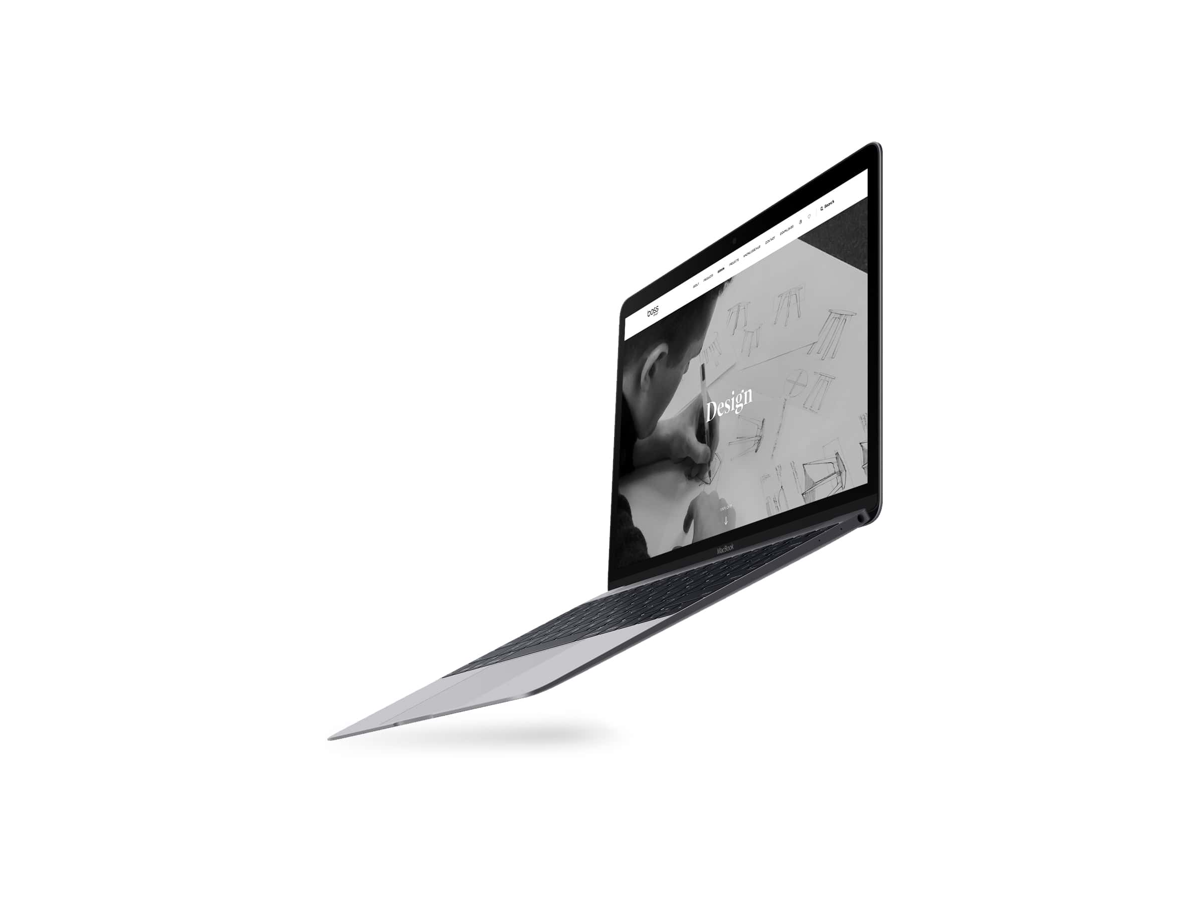 Flying Macbook Mockup-min